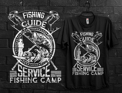 Fishing T-shirt Design swimming