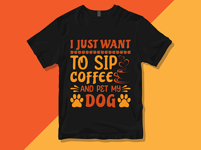 Coffee typography T-shirt design