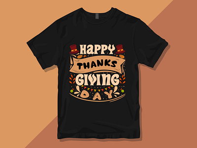 Thanksgiving typography T-shirt design print