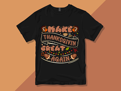 Thanksgiving typography T-shirt design print