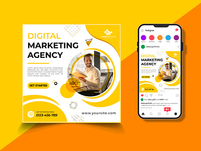 Digital Marketing social media Instagram post design