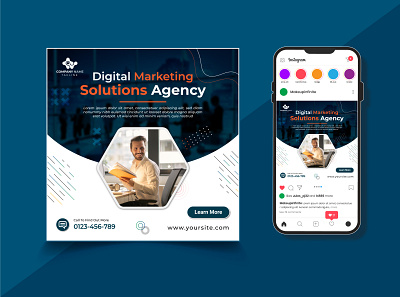 Digital Marketing social media Instagram post design business marketing poster social media