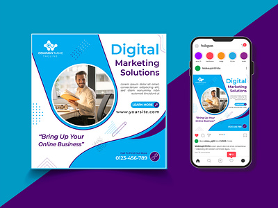 Digital Marketing social media Instagram post design