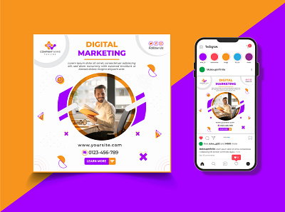 Digital Marketing social media Instagram post design