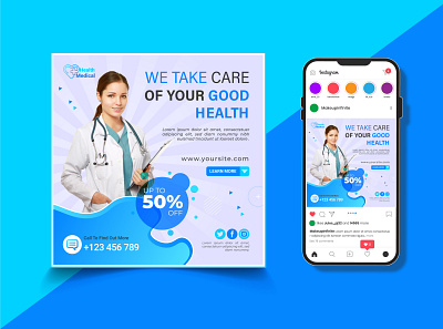 Medical Health social media Instagram post design banner healtha instragram maedical social media design mediacal mediacal instragram post mediacal poster post social media