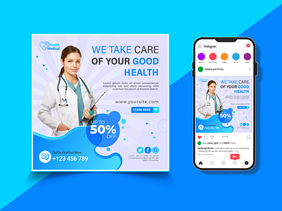 Medical Health social media Instagram post design