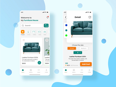 FabriXus - Furniture eCommerce Mobile App UI. I am always ready design furniture apps furniture design sofa apps design ui kit ui ux