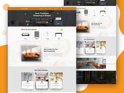 Furniture Website landing page UI Design application apps furniture furniture web site sofa ui ux design ui ux website design