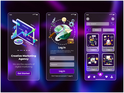 Digital Marketing Service Ui App Design