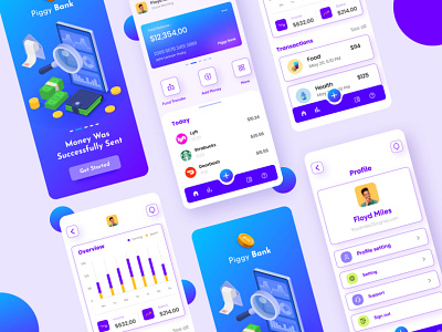 Finance Mobile Banking App UI Template design