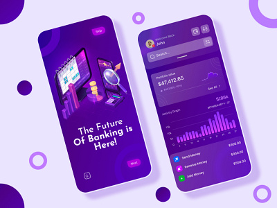 Finance Mobile Banking App UI Template design