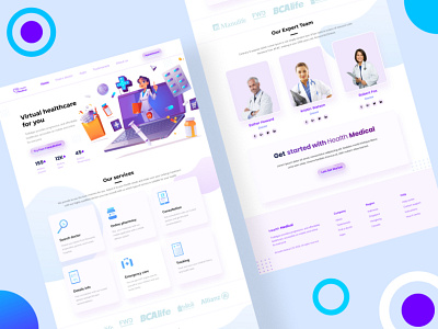 Health Care - Doctor Clinic Medical Website Template 3d graphic design motion graphics timetable ui