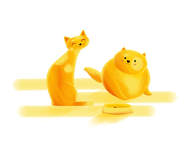 Did you see my ... cat cats comics flat illustration kittens procreate