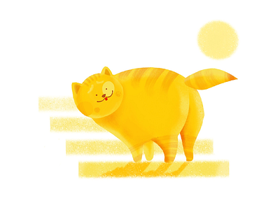 Another chubby happy cat procreate illustration cats