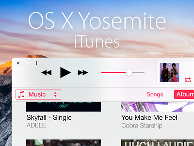 iTunes OS X Yosemite