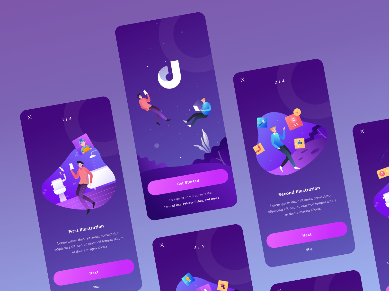 Mobile app design for dalil by Rindly on Dribbble