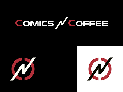 Comics 'N' Coffee Logo coffee comic books comics community geeks superheroes