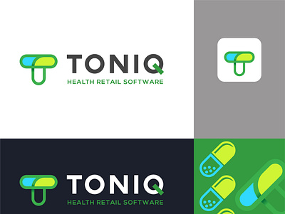 TONIQ | Pharmacy Software Logo brand identity branding design illustration logo logomark logos logotype