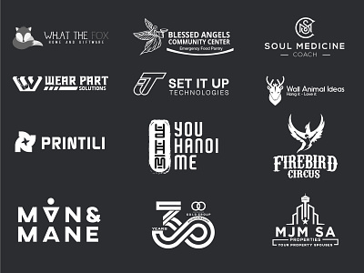 B&W 2020 Logos brand identity branding bw graphic design illustration logo logofolio logomark portfolio ui