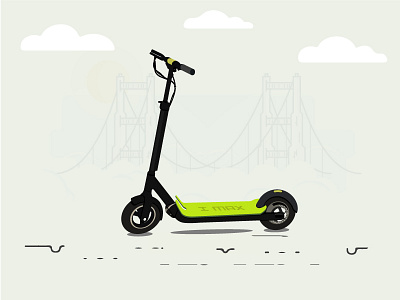 Electric Scooter illustration agency brand identity branding illustration logo logomark logotype marketing scooter vector
