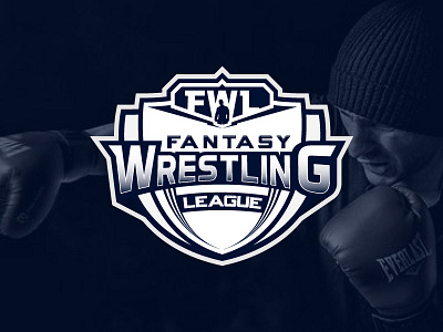 Fantasy Wrestling League Logo boxer brand branding icon brand identity branding illustration logo logomark logos logotype mark vector wrestling