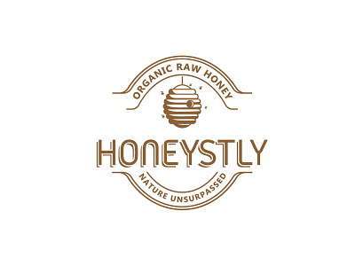 Honeystly Logo concept bee beehive brand identity branding honey honey label logo