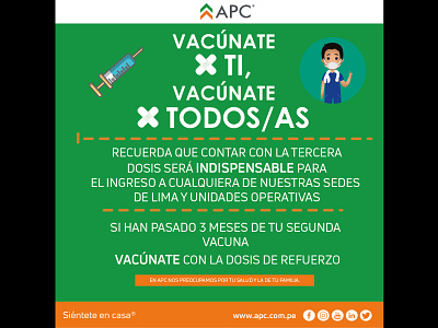 Flyer Vacunación design graphic design