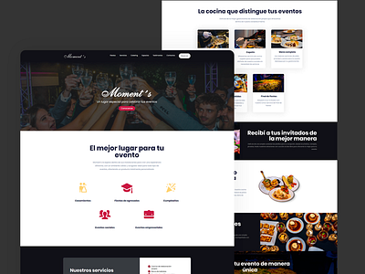 Web Design: event hall Moments