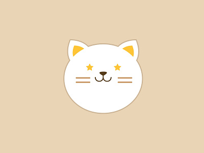 Cat face icon app branding design flat icon illustration logo minimal vector web