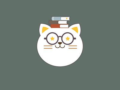 Cat face icon app branding design flat icon illustration logo minimal vector web