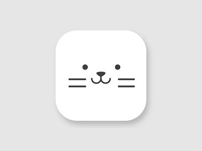 Cat face app icon app branding design flat icon illustration illustrator logo minimal vector