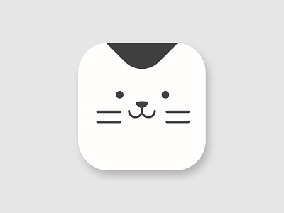 Cat face app icon app branding design flat icon illustration logo minimal vector web