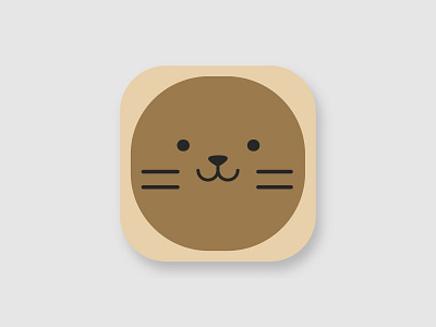 Cat face app icon app art branding design flat icon illustration illustrator logo minimal vector