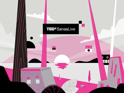 TedxSanaaLive - Age of Amazement | intro illustration 2018 age of amazement arab arab world concept design illustration landscape sanaa ted tedx tedxsanaa tedxsanaalive yemen yemeni
