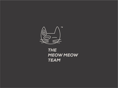 The Meow Meow Team application design cat cat logo citty design team development team meow meow logo minimal yemen