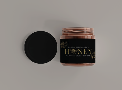 honey jar label branding branding design design dynamic typography graphic graphic design label design logo lux design luxury brand mockup modern modern brand modern design sophisticated