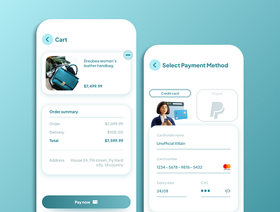 Credit Card Payment Screen