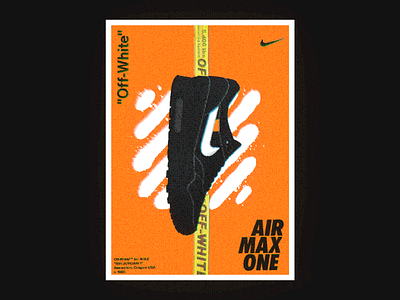 Nike Air Max 1 × Off-White art direction branding identity nike air max off white poster typography