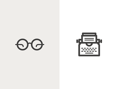Glasses & Typewriter