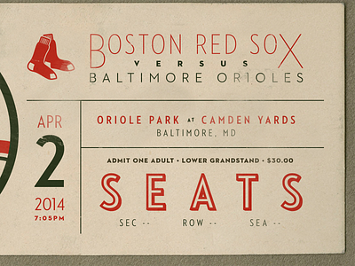 Red Sox Ticket