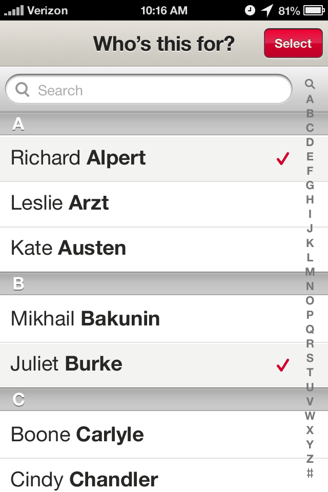 Address Book by Joshua Hynes on Dribbble