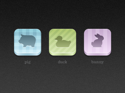 pig. duck. bunny.