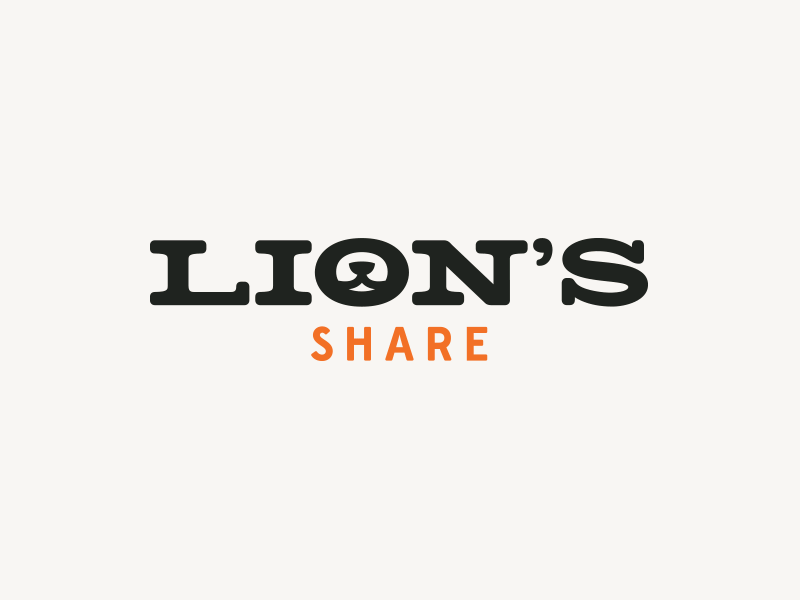 The Lion's Share button font matchbook pencil tag typeface