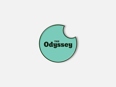 Odyssey Enamel Pin eclipse fonts illustration logo moon odyssey pin render