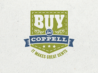 Buy in Coppell Campaign back pocket brand identity buy local buying community logo money municipality pocket public awareness campaign retail retail promotion shop local shopping small business