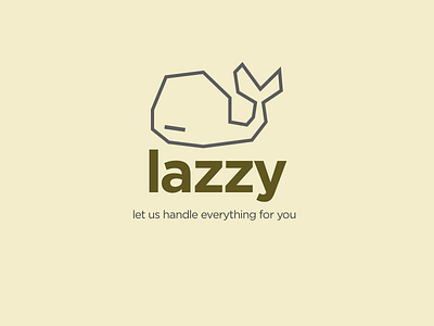 Lazzy design lazzy logo whale