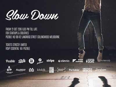 Slow Down event poster slowdown