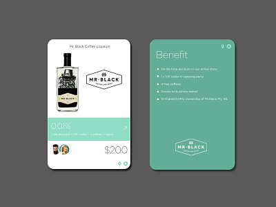 Ownercard Concept with Mr. Black design mr black ownercard product