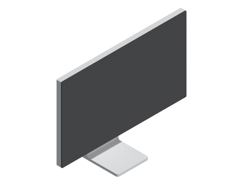 screen 3d animation display illustration isometric motion screen