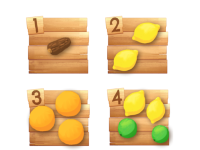 Finca redesign tiles dates fruit game lemons limes oranges